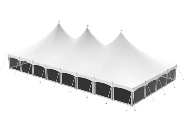 Аренда пикового шатра 12х24 метра белого цвета